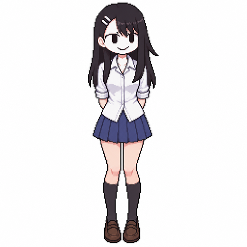 Jaiden animations but with the clothes and hair of the character nagatoro san , full body front perspective