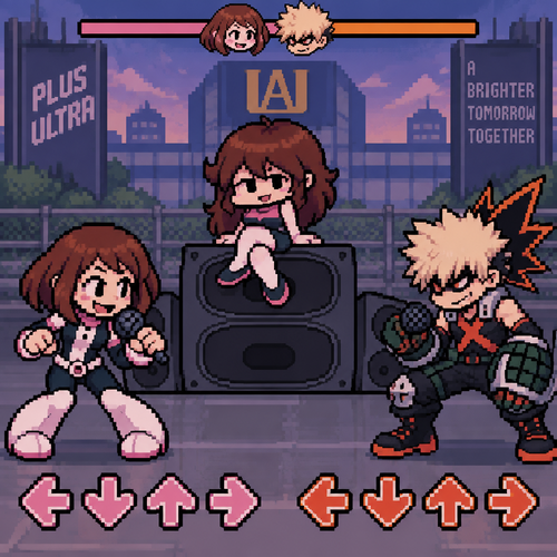 Friday night Funkin ochako gf bakugou