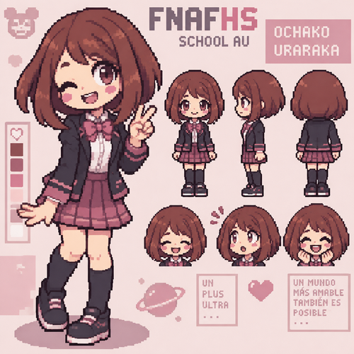 fnafhs school ochako uraraka 