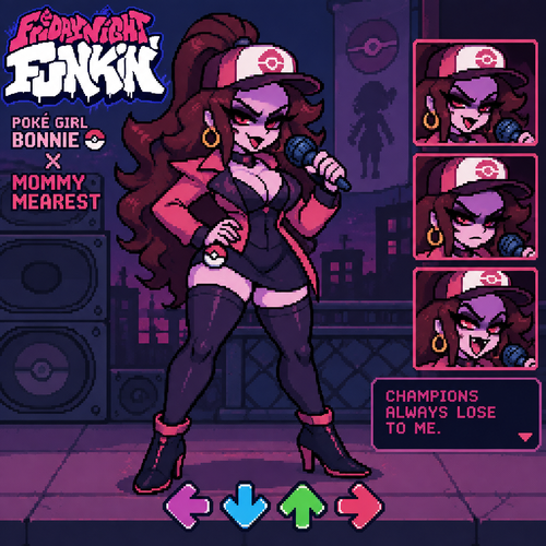 Friday night Funkin poke girl bonnie mommy mearest