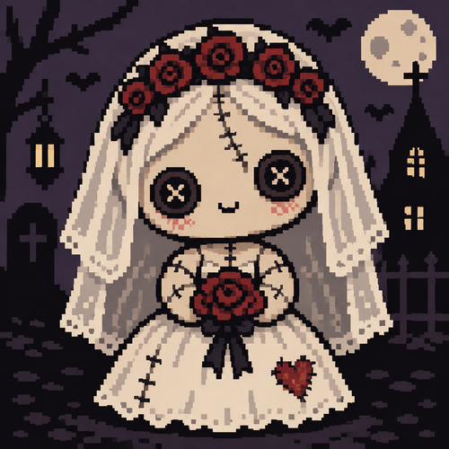 Cute kawaii spooky marriet doll 
