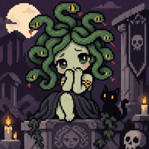Cute kawaii Medusa soooky