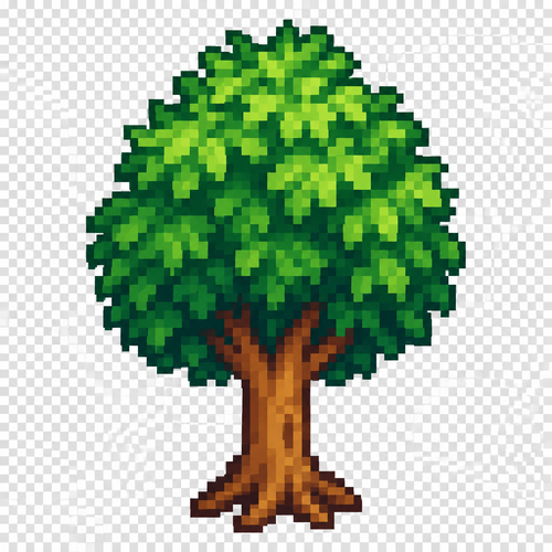 Has un árbol estilo stardew valley de 32*32 pixeles sin fondo