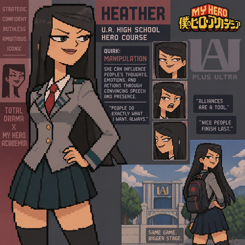 Total drama island heather anime my hero academia 