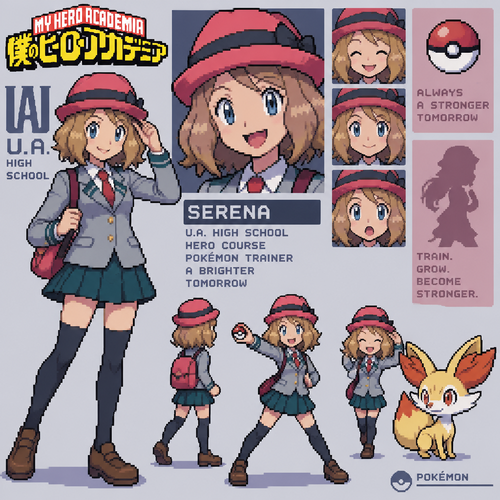 My hero academia Serena pokegirl  