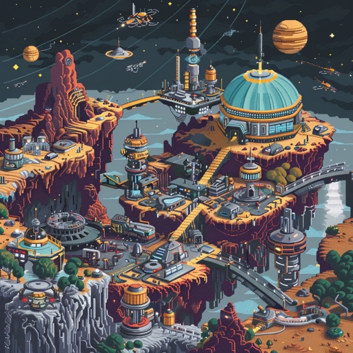 Explore Landscapes Pixel Art