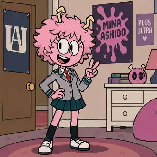 The loud house art Mina ashido
