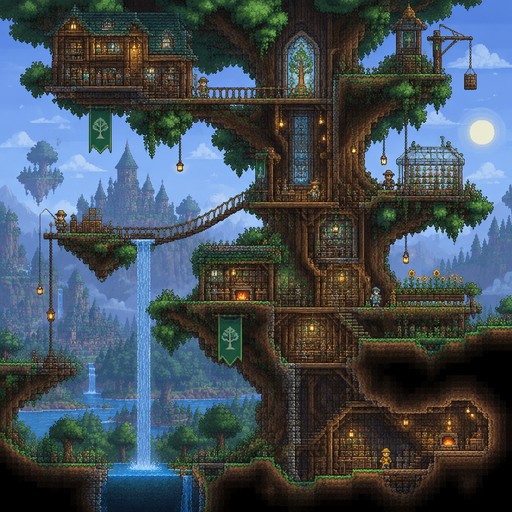 Tree-city, terraria-like game