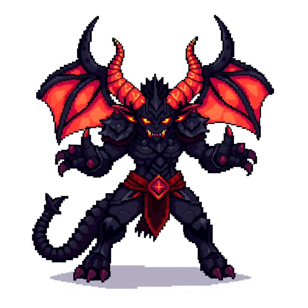 Fantasy, Demon, Character, Facing, full body, white background