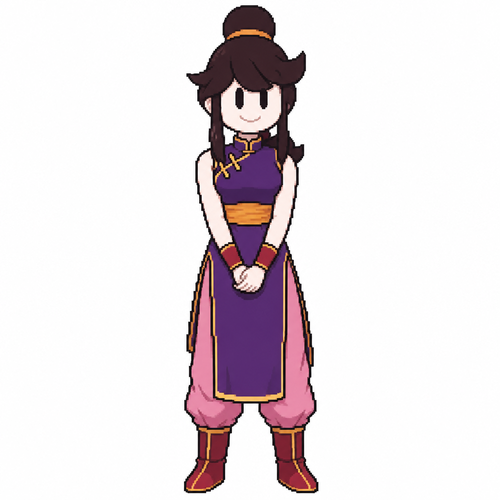 Jaiden animations but with the clothes and hair of the character chi chi dbz engrase, full body front perspective