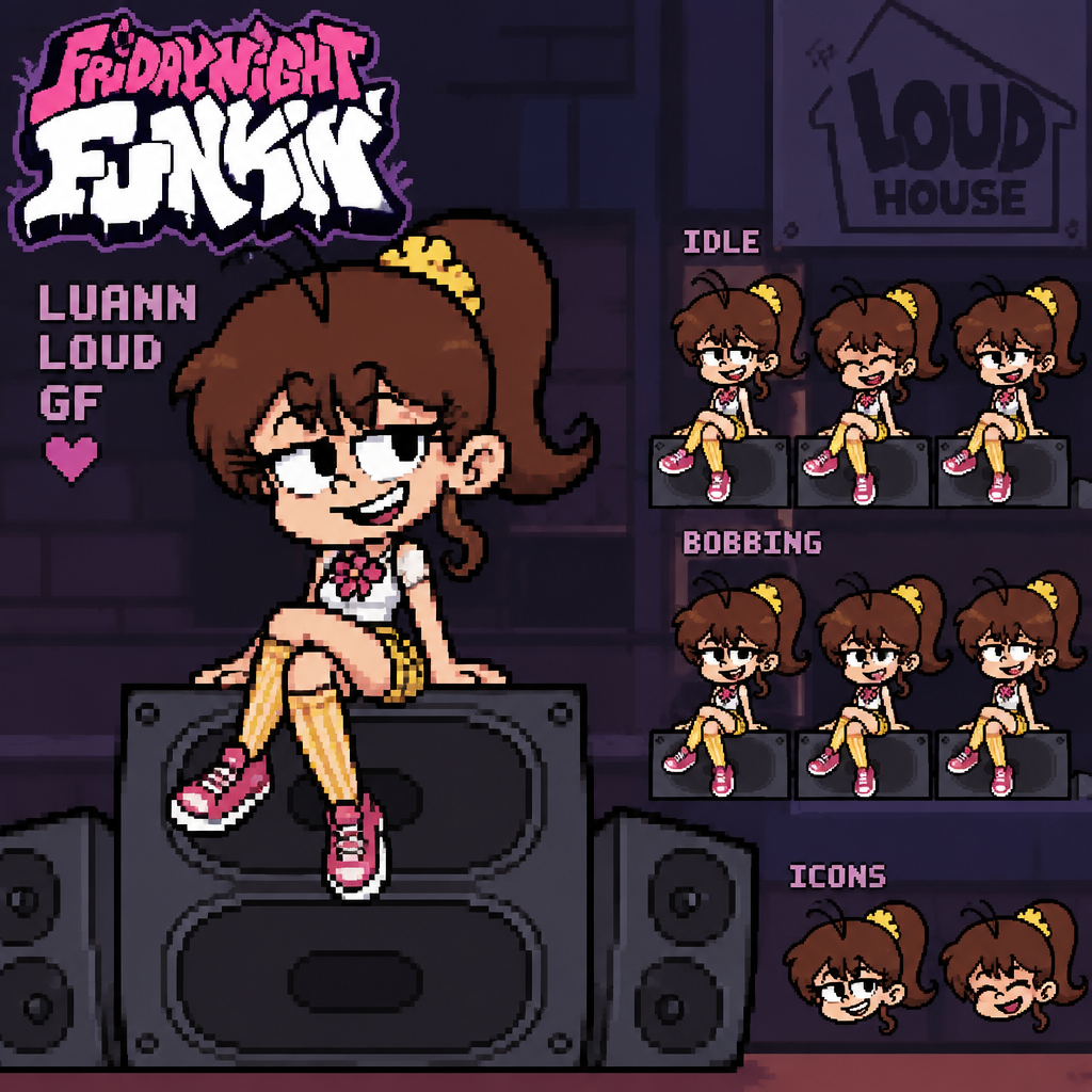 Friday night Funkin Luann loud gf