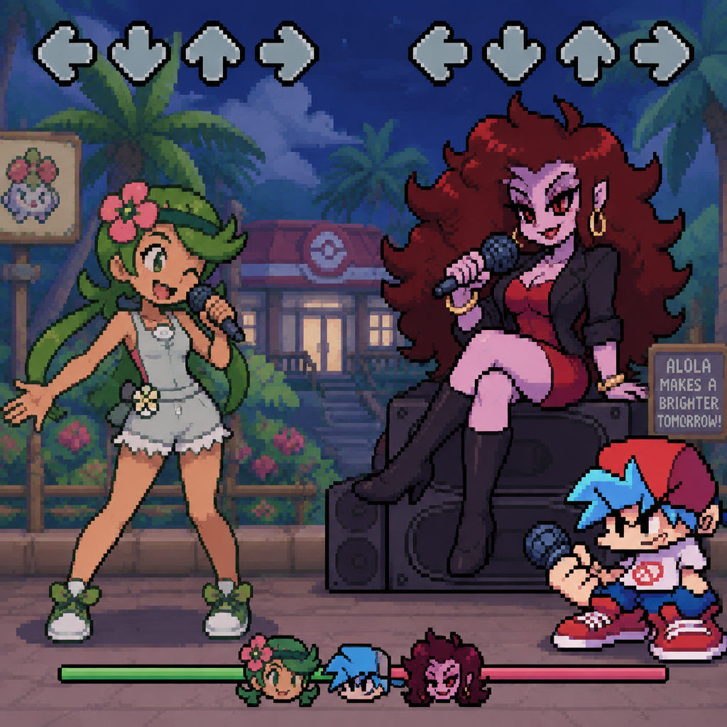 Friday night Funkin mallow poke girl pokemon sun and mun mommy mearest