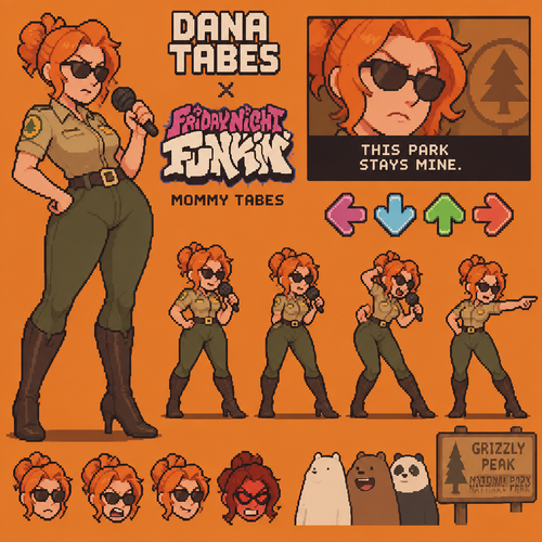 We Bare Bears guardabosques  Dana Tabes orange Friday night Funkin mommy mearest tabes
