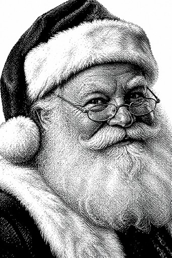 realistic close up santa clause. white background