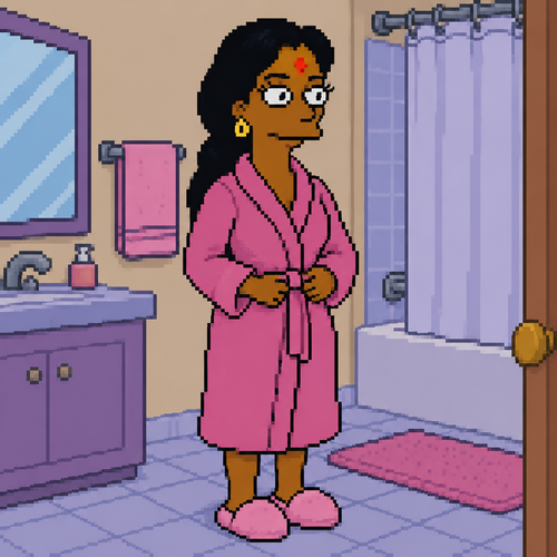 manjula nahasapeemapetilon bata de baño