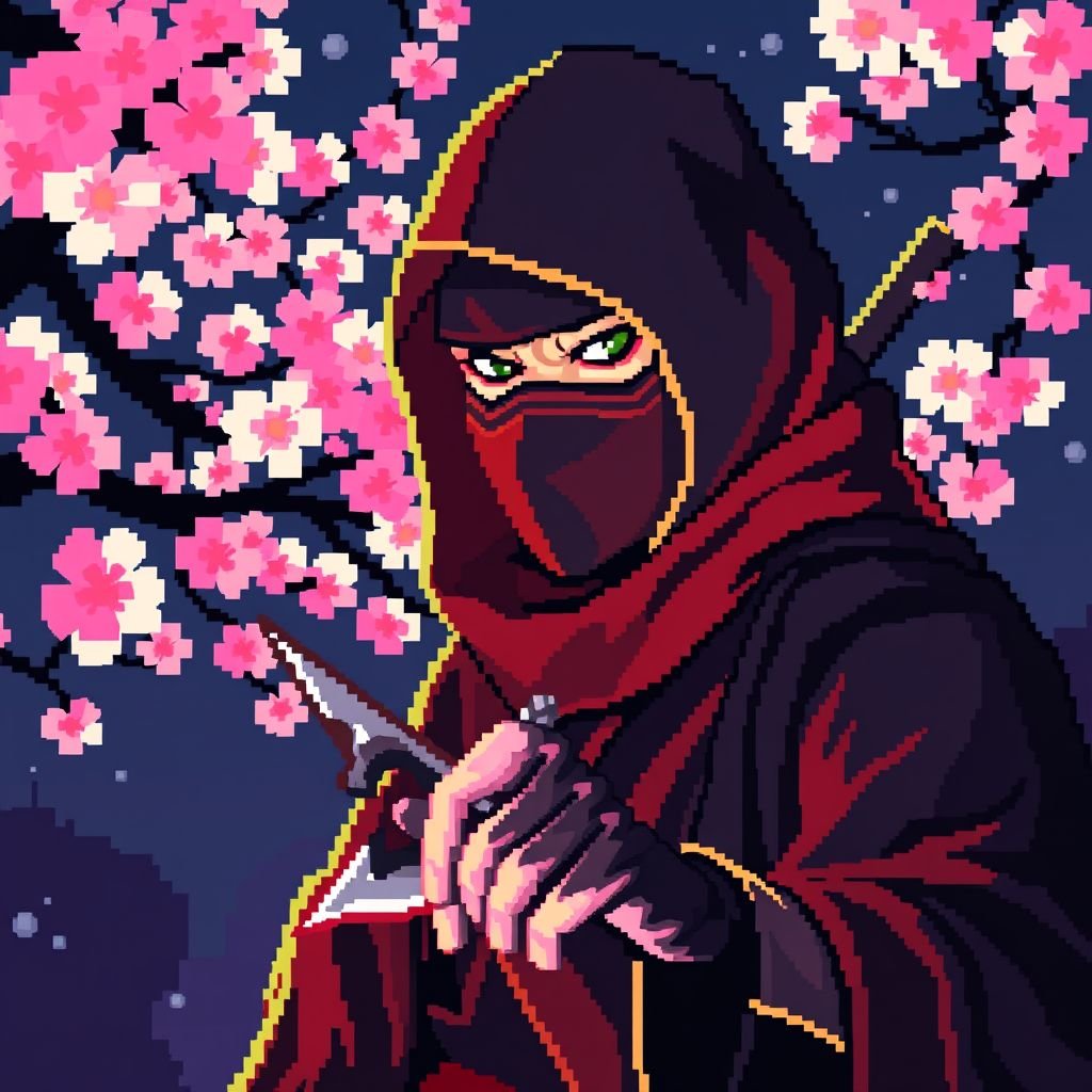 Japanese ninja Pixel Art | pxlart
