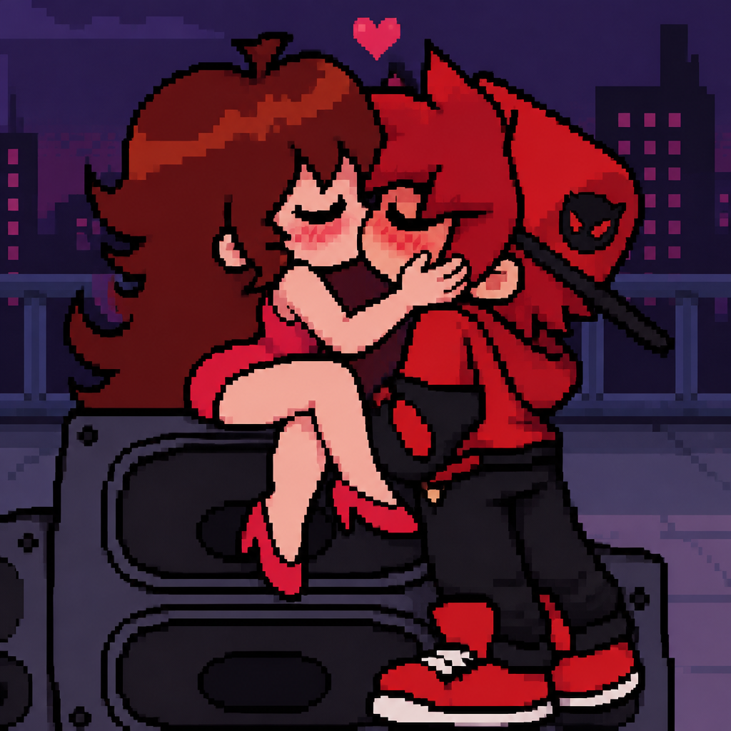 Friday night Funkin gf beso original character red boy incon