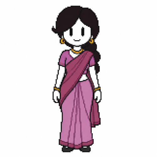 Jaiden animations but with the clothes and hair of the character Manjula Nahasapeemapetilon , full body front perspective
