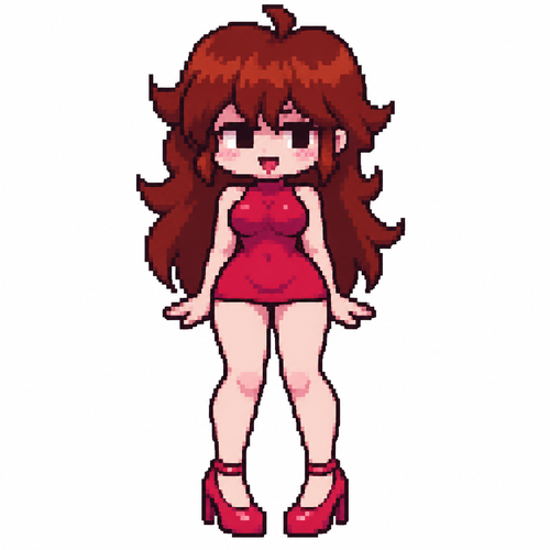 friday night funkin girlfriend anime draw art manga cuerpo completo de frente 