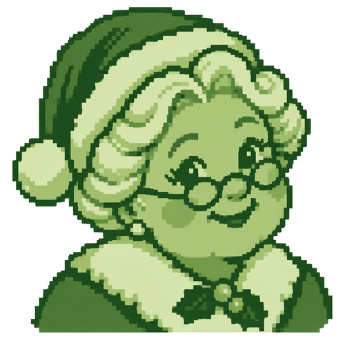 Close up of Mrs. Clause. White background 