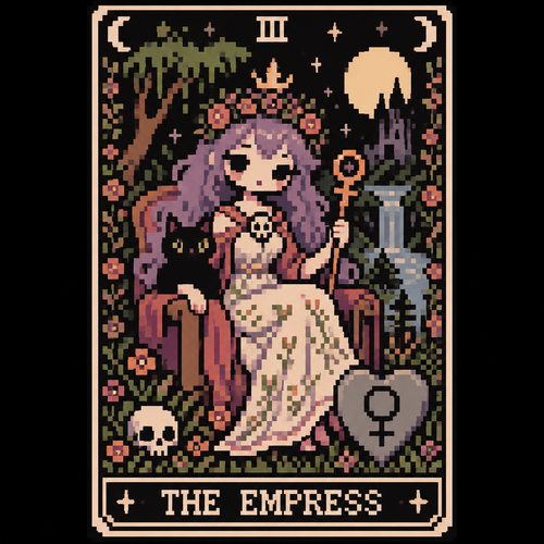 Spooky cute kawaii tarot card- the empress 