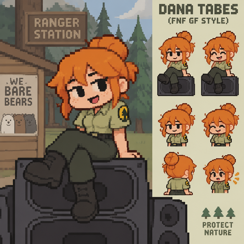 We Bare Bears guardabosques  Dana Tabes orange Friday night Funkin gf