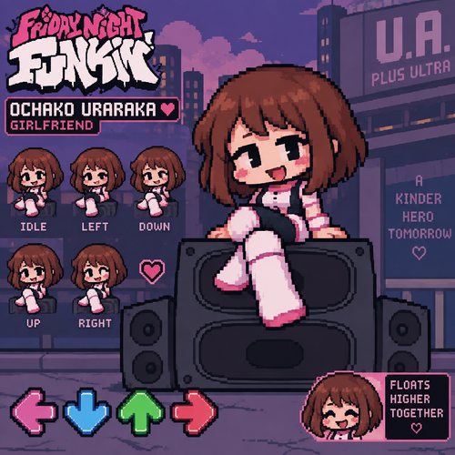 Friday night Funkin ochako uraraka my hero academia gf