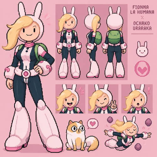 Fionna la humana adventure time ropa de ochako uraraka