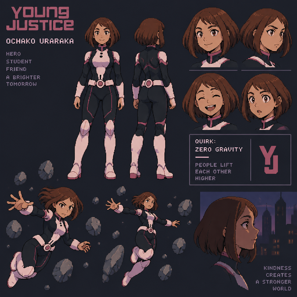 Young justice ochako uraraka f