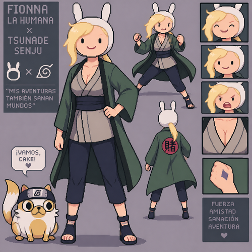 Fionna la humana adventure time ropa de tsunade senju