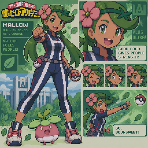 My hero academia mallow pokegirl  