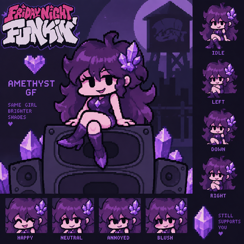 Friday night Funkin universe amethyst gf  