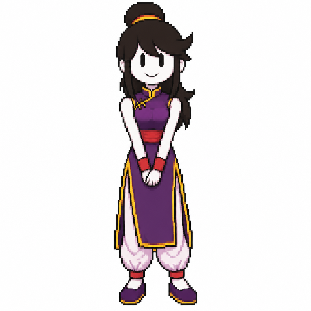 Jaiden animations but with the clothes and hair of the character chi chi yellow dbz engrase, full body front perspective
