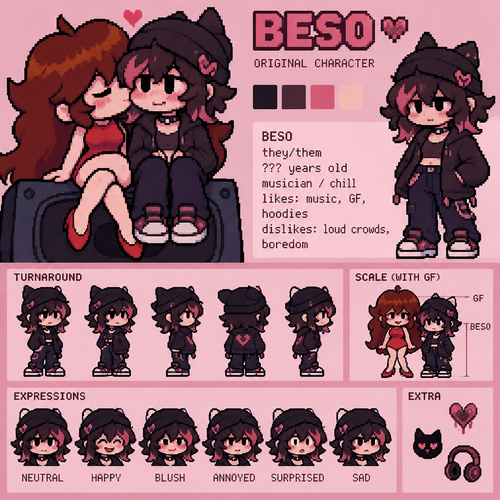 Friday night Funkin gf beso original character ref