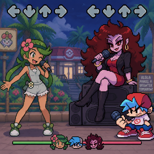 Friday night Funkin mallow poke girl pokemon sun and mun mommy mearest