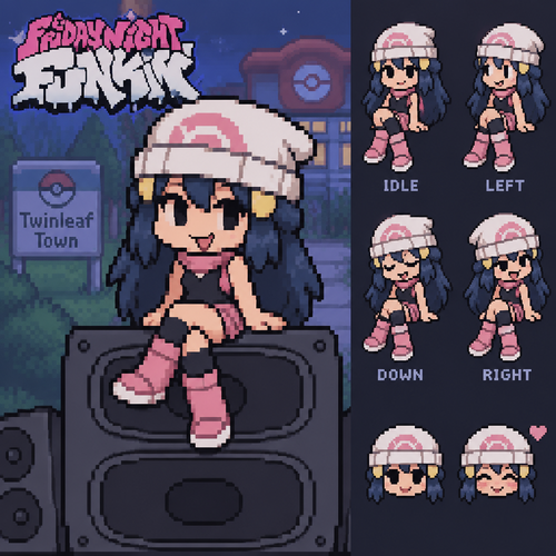 Friday night Funkin poke girl dawn gf   Girlfriend 