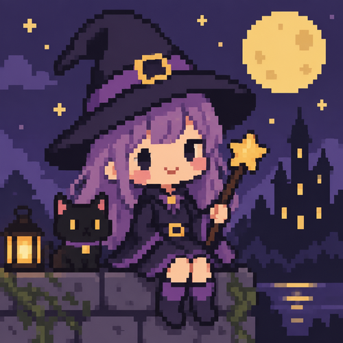 Cute kawaii witch
