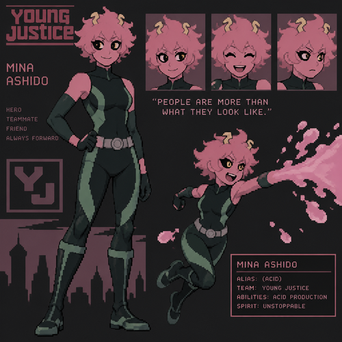 Young justice Mina ashido