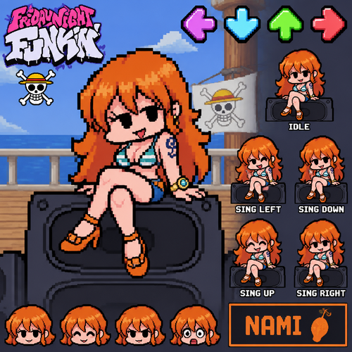 Friday night Funkin one piece nami gf girlfriend 