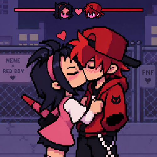 Friday night Funkin nene beso original character red boy incon