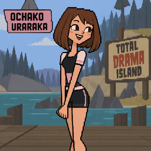 Total drama island ochako uraraka 