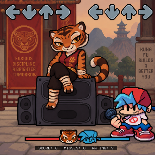 Friday night Funkin tigresa gf kun fu panda
