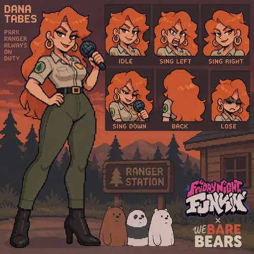 We Bare Bears guardabosques  Dana Tabes orange Friday night Funkin mommy mearest tabes