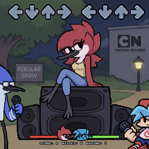 Friday night Funkin regular show margarita gf