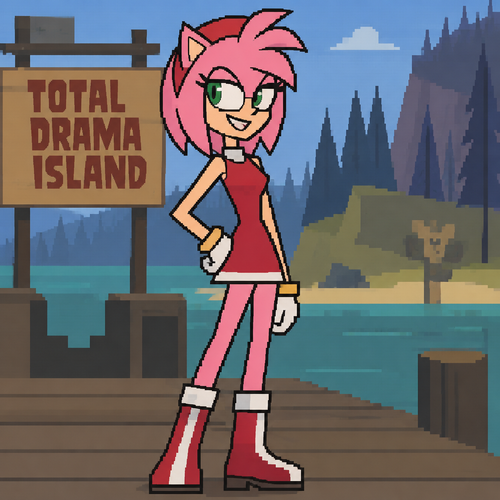 Amy rose total drama island 