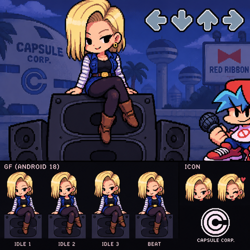 Friday night Funkin dbz android 18 gf