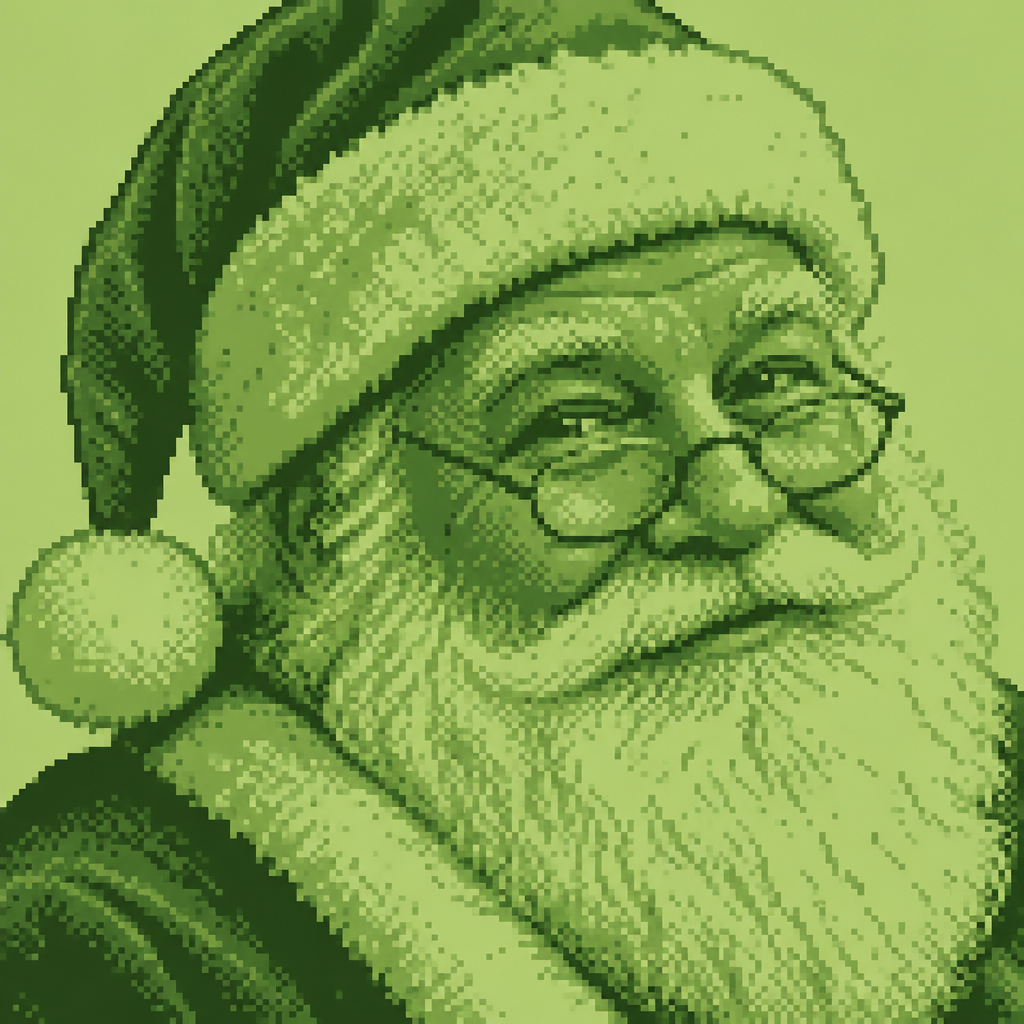 Photo realistic close up of Santa. Plain background