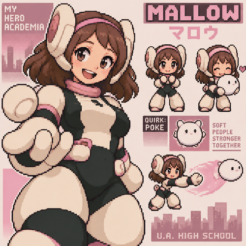 My hero academia mallow poke girl  