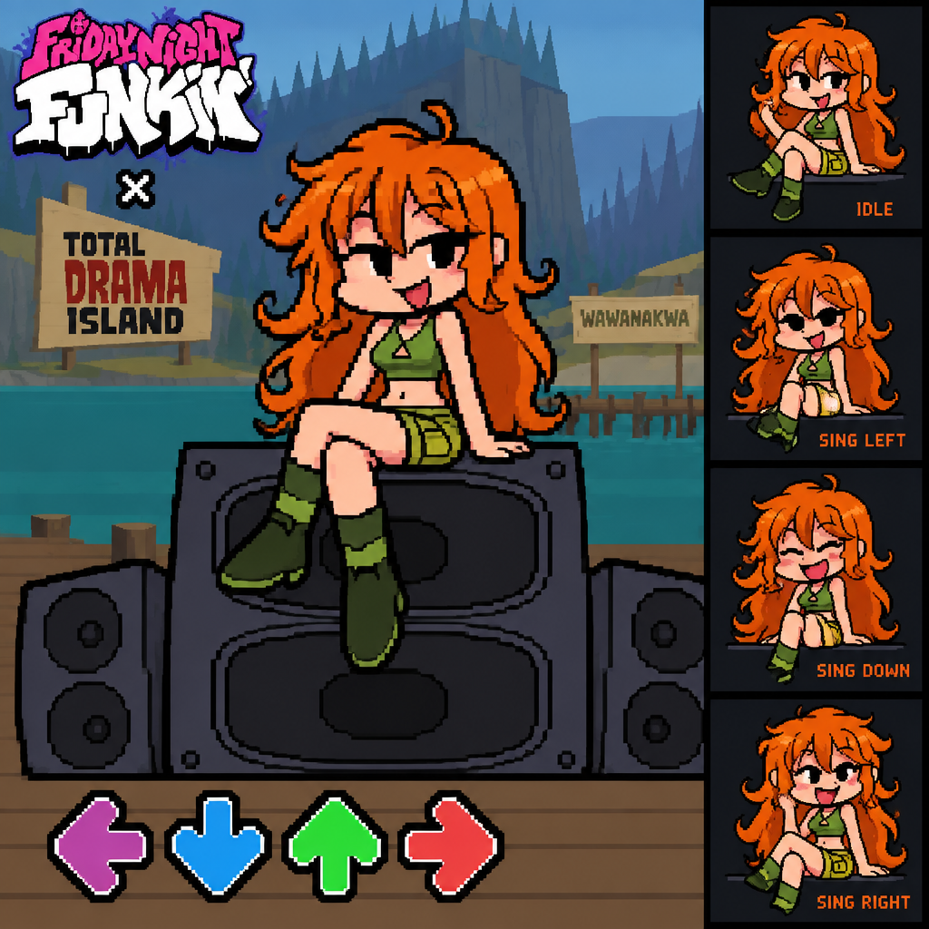 Friday night Funkin total drama island Izzy gf Girlfriend