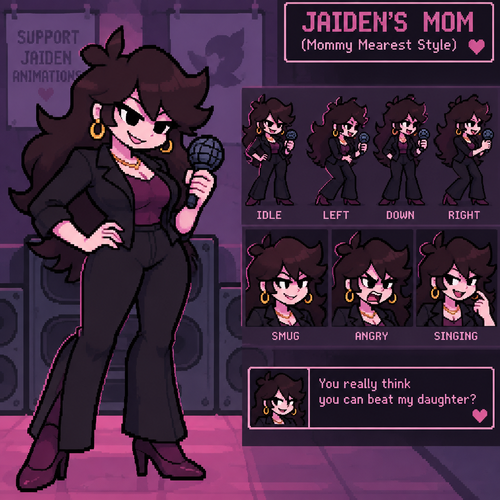 Friday night Funkin Jaiden animations s mom mommy mearest art 